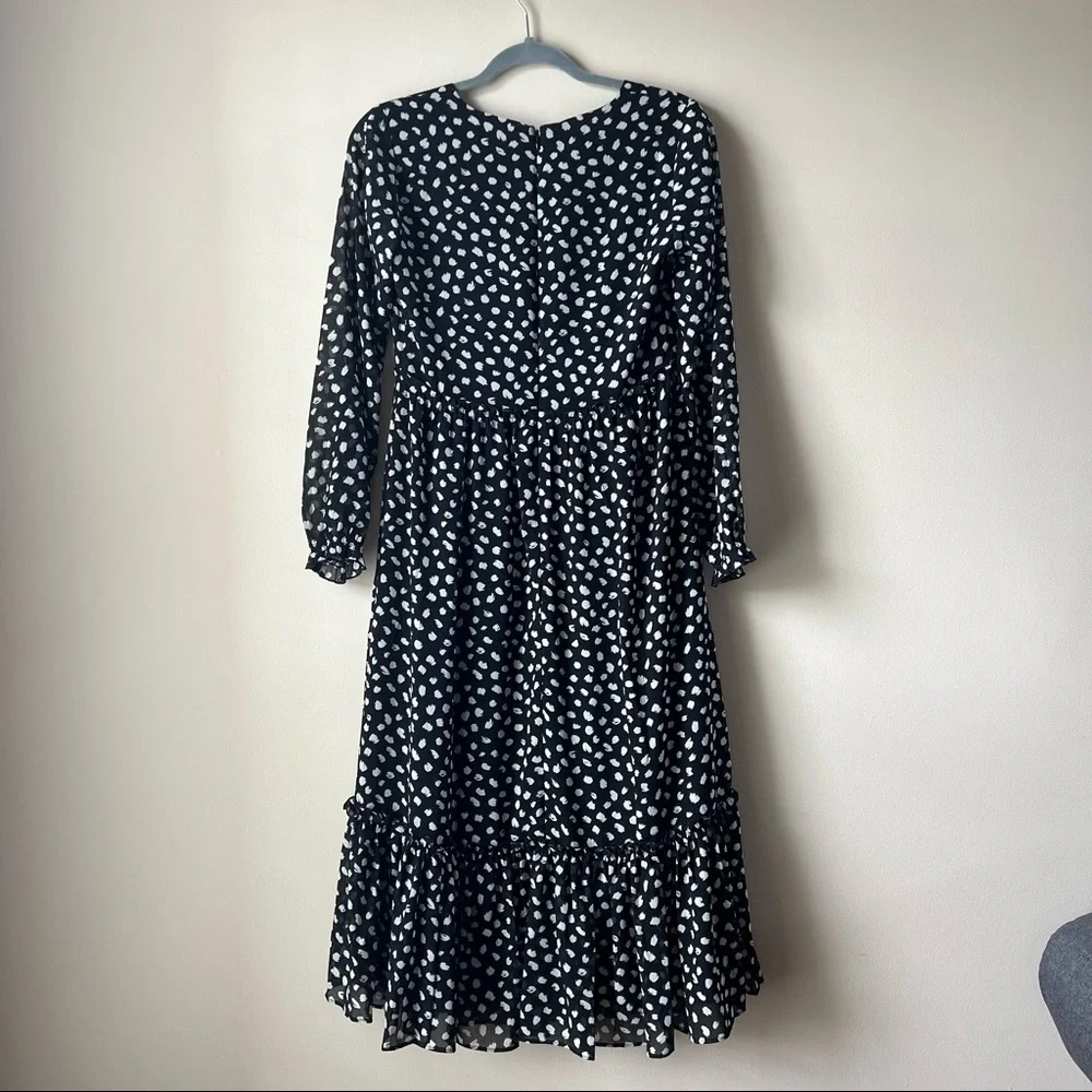 J.Crew Factory Crinkle V Neck Midi Dress XXS size 2 - Picture 2 of 11